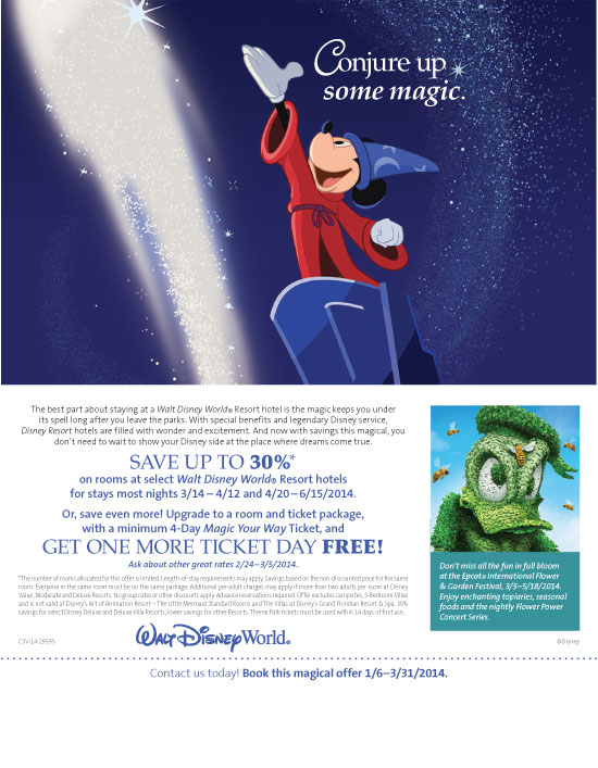 Disney World Spring Discounts