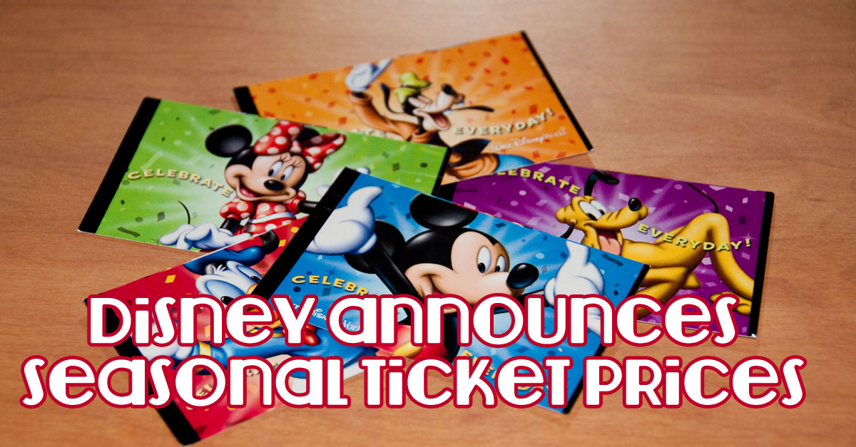 Disney Parks Announce Seasonal Ticket Pricing