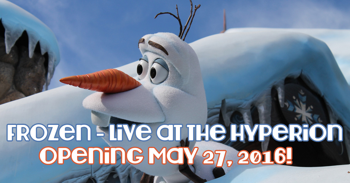 Live Frozen Musical opening May 27, 2016