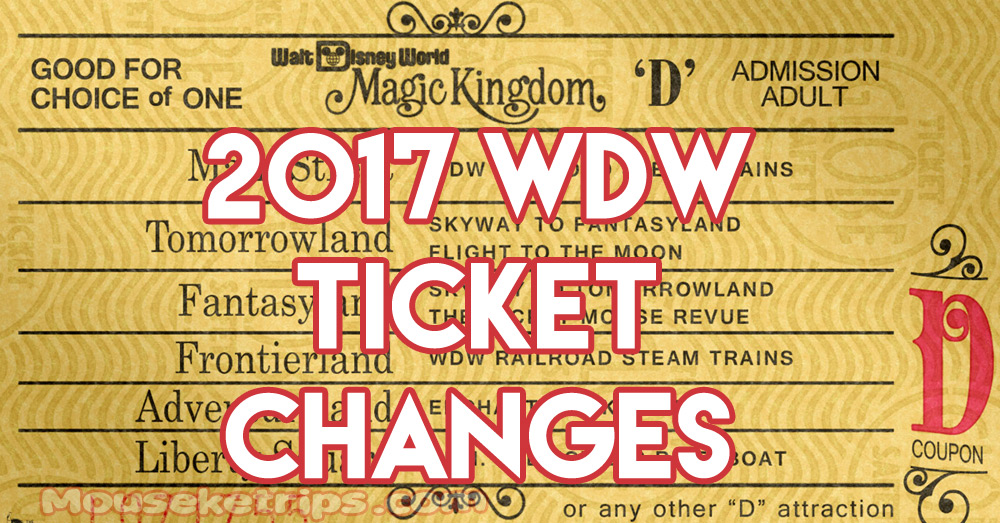 2017 disney world ticket update