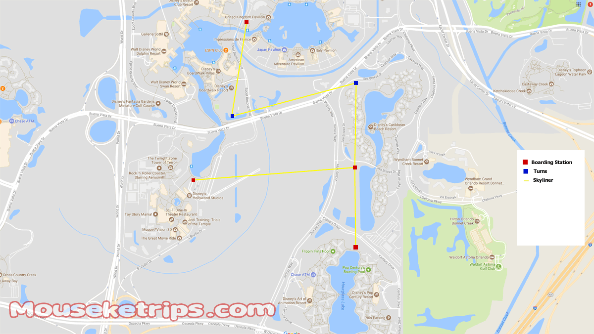 skyliner map