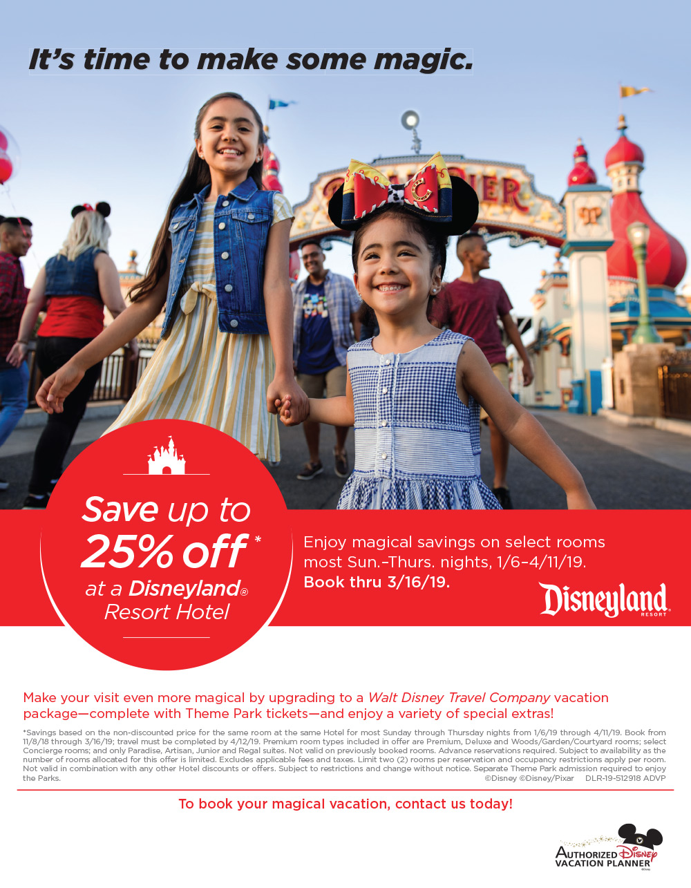 2019 Disneyland Winter Discount