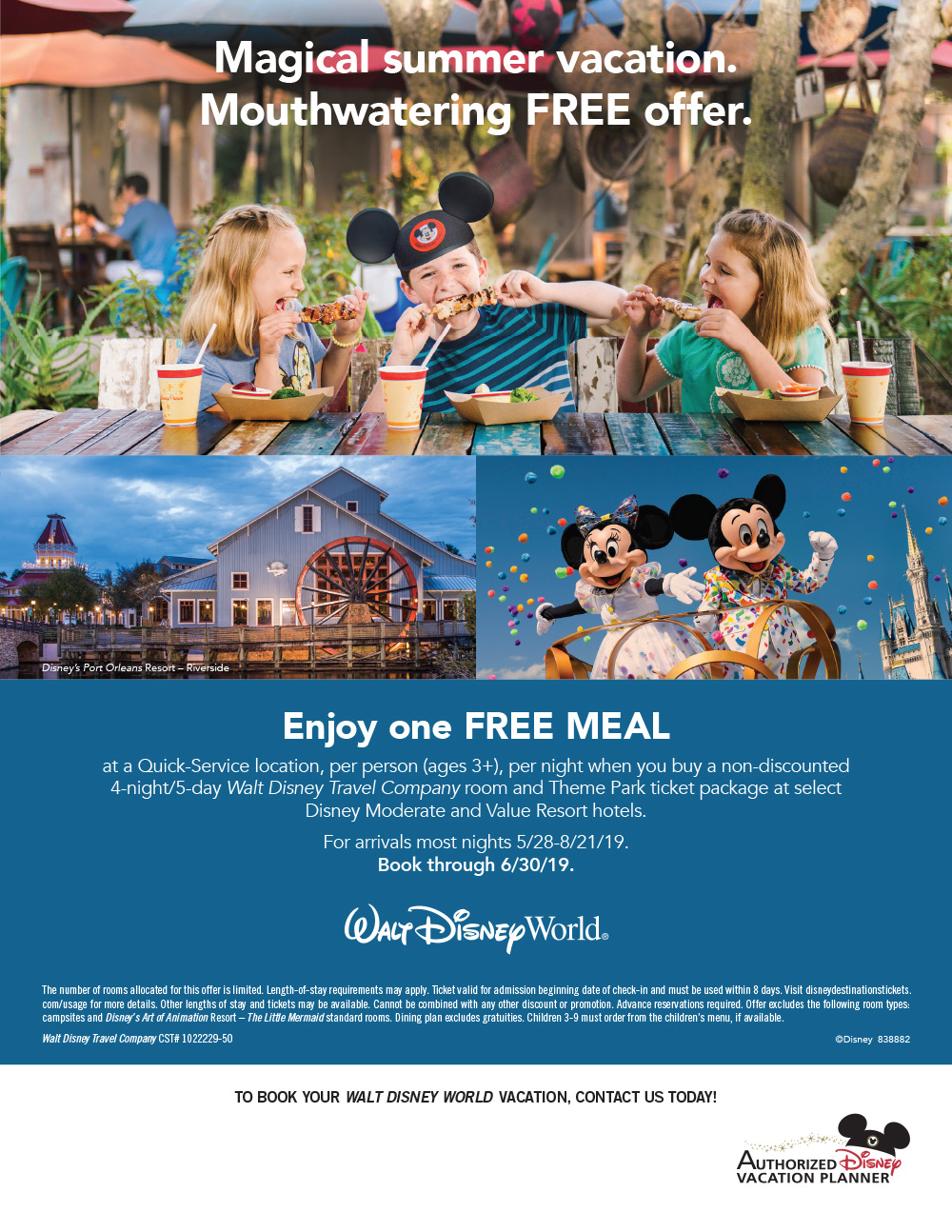 Walt Disney World Free Meal Deal