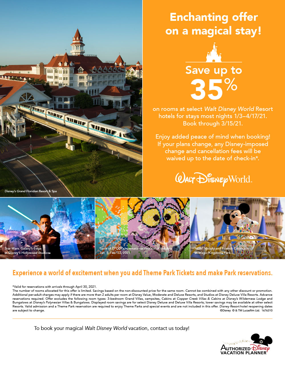 2021 Walt Disney World Winter Discount