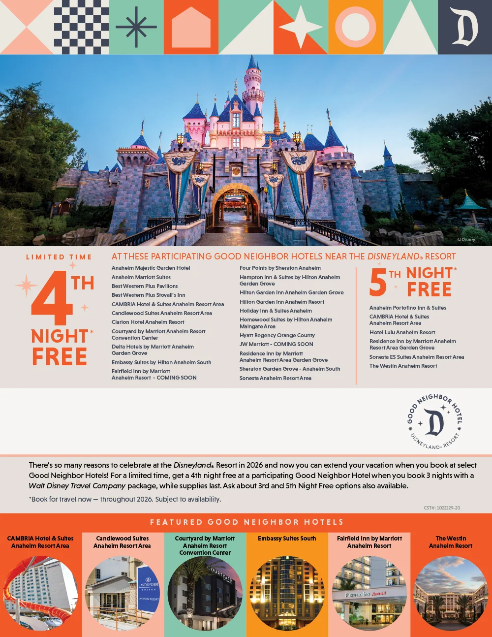 2026 Disneyland Fourth Night Free